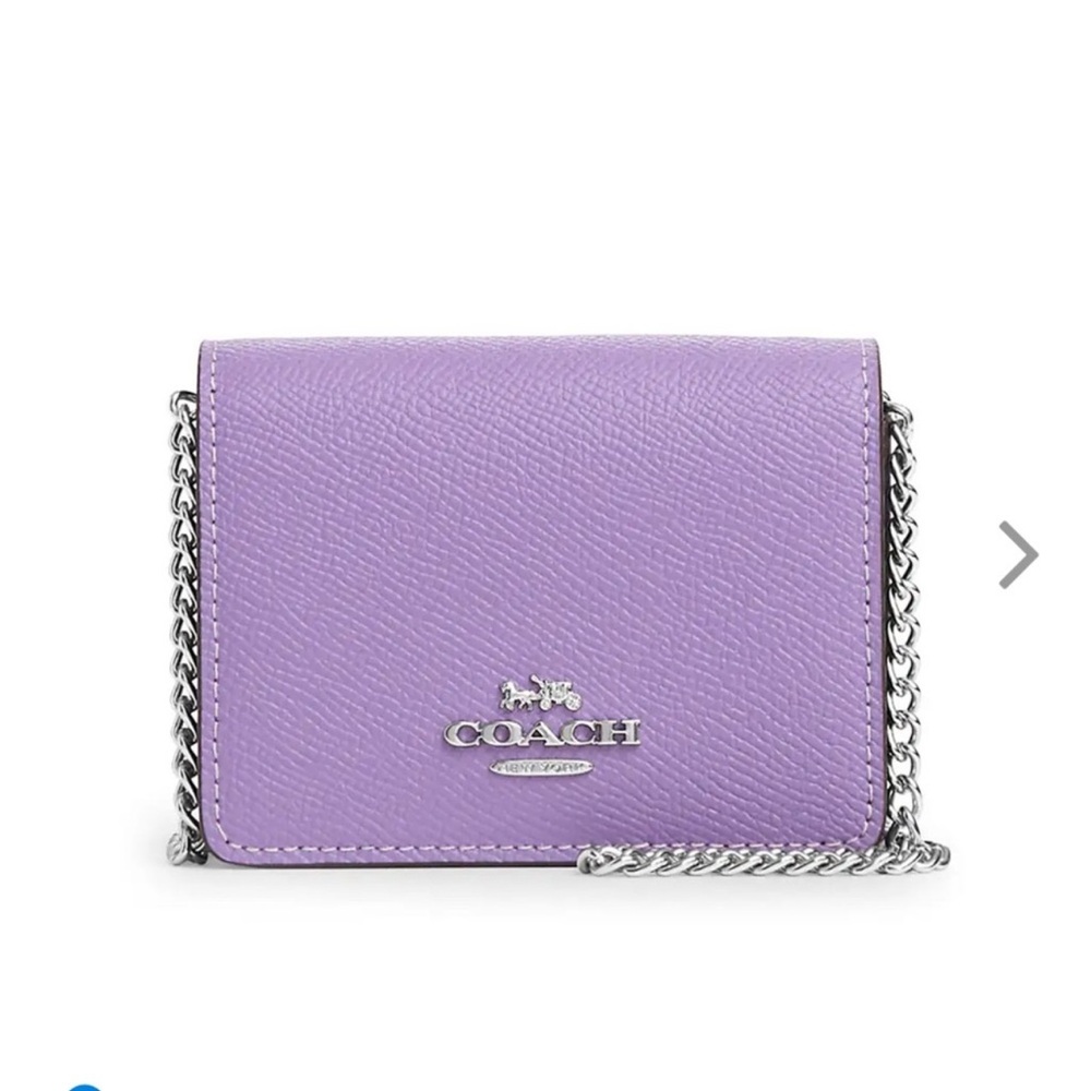 Coach Mini Wallet On A Chain With Signature Canvas Interior - Picture 4 of 8